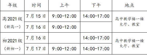 成都三十六中2021高一開(kāi)學(xué)時(shí)間是多久？